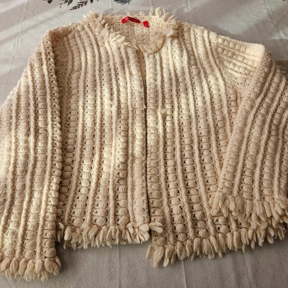 Vintage Anne Klein Lambswool Cardigan Sweater - Picture 1 of 11